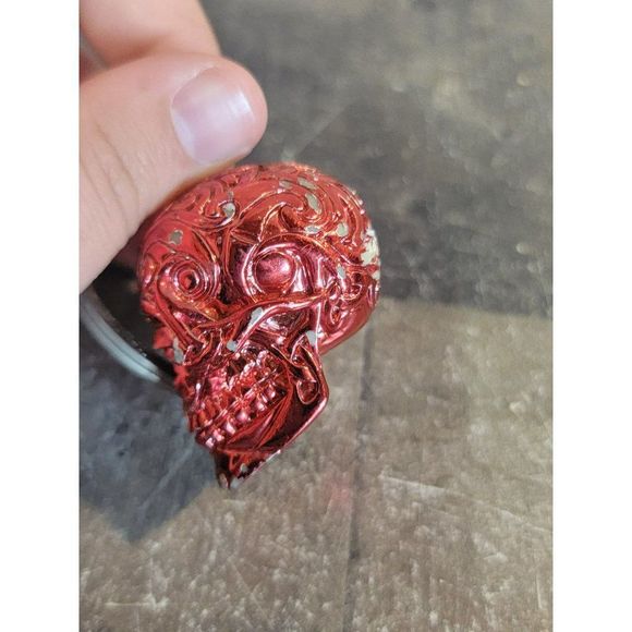 Red Skull Face Halloween AS IS keychain figure accessory - Picture 6 of 7